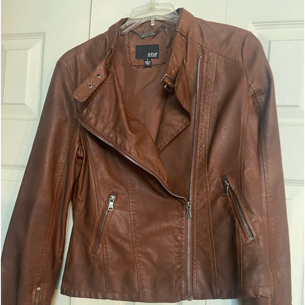 ANA faux leather jacket size small like new